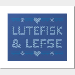 Lutefisk & Lefse Ugly Christmas Sweater Posters and Art
